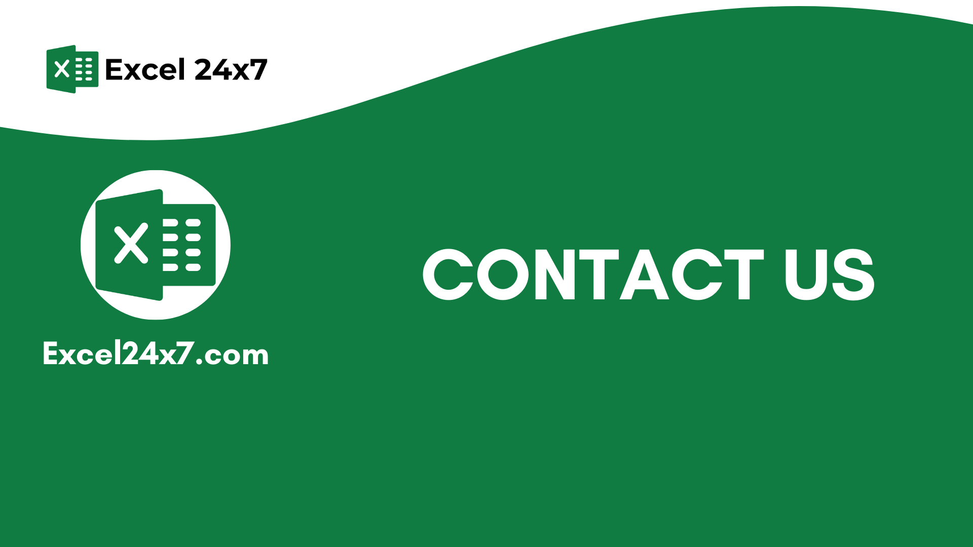 Contact us - Excel24x7.com