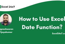 How to Use Excel Date Function